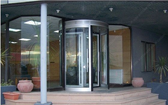 चीन 12mm Aluminum Alloy Automatic Revolving Door For Hotel ISO9001 वितरक
