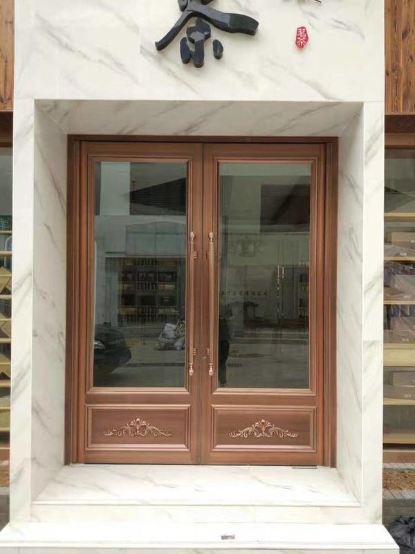 कस्टम प्रीहंग इंटीरियर 60x80 स्वचालित स्विंग दरवाजे विक्टोरियन शैली केएफसी दरवाजा
